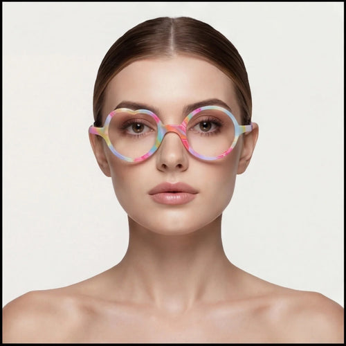 Lunettes de Soleil Cœur Verres Miroir — vue 3