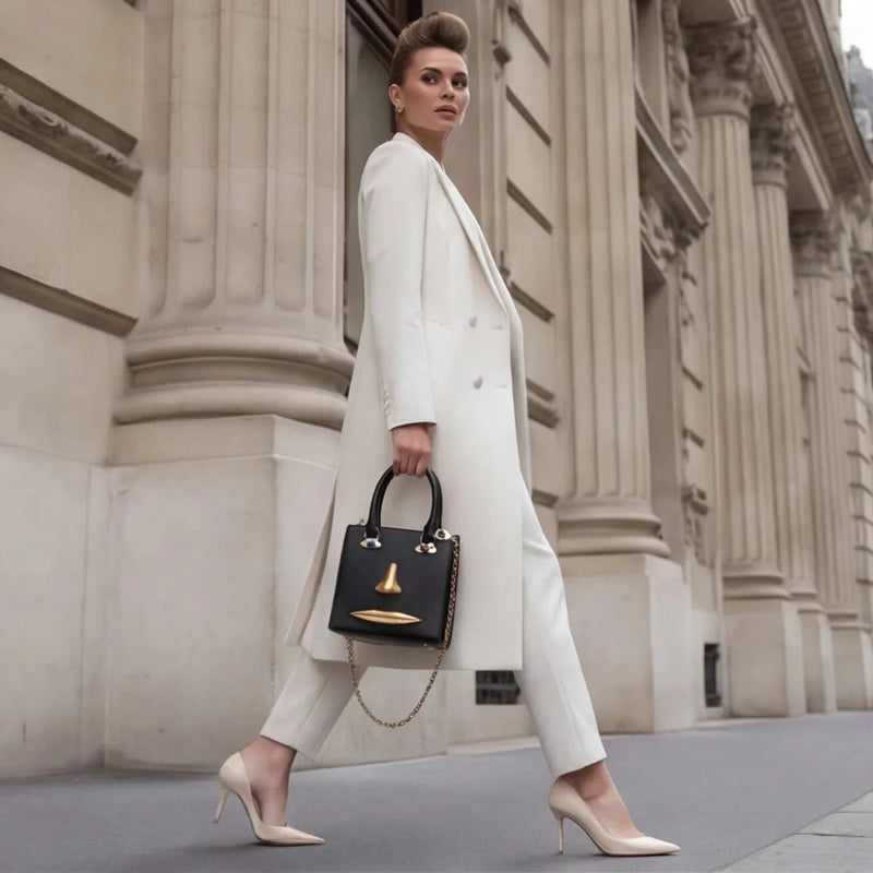 Sac à Main Noir Premium Format Ville — vue 2