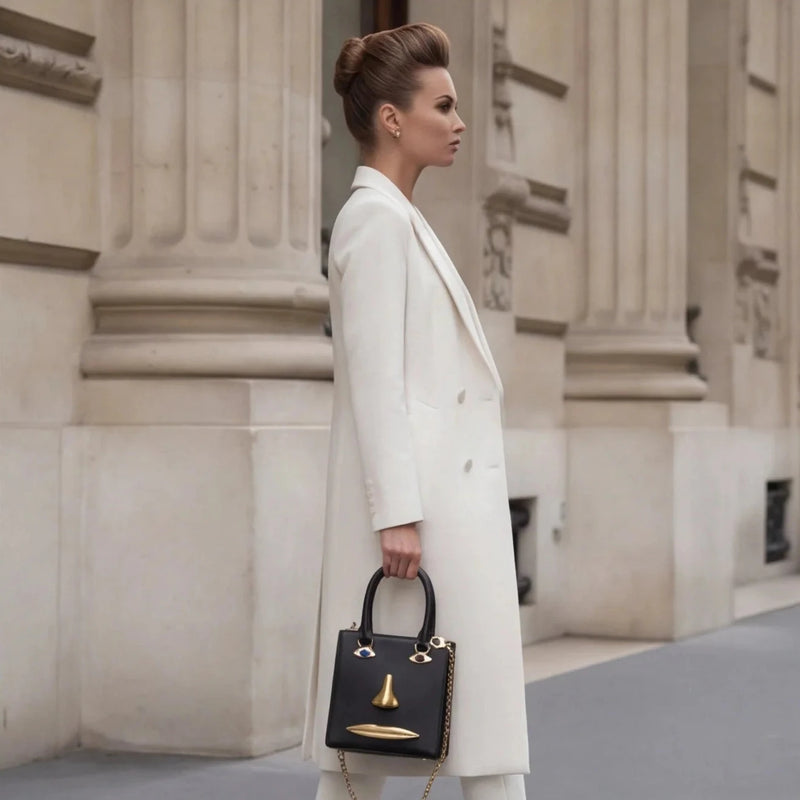 Sac à Main Noir Premium Format Ville — vue 4