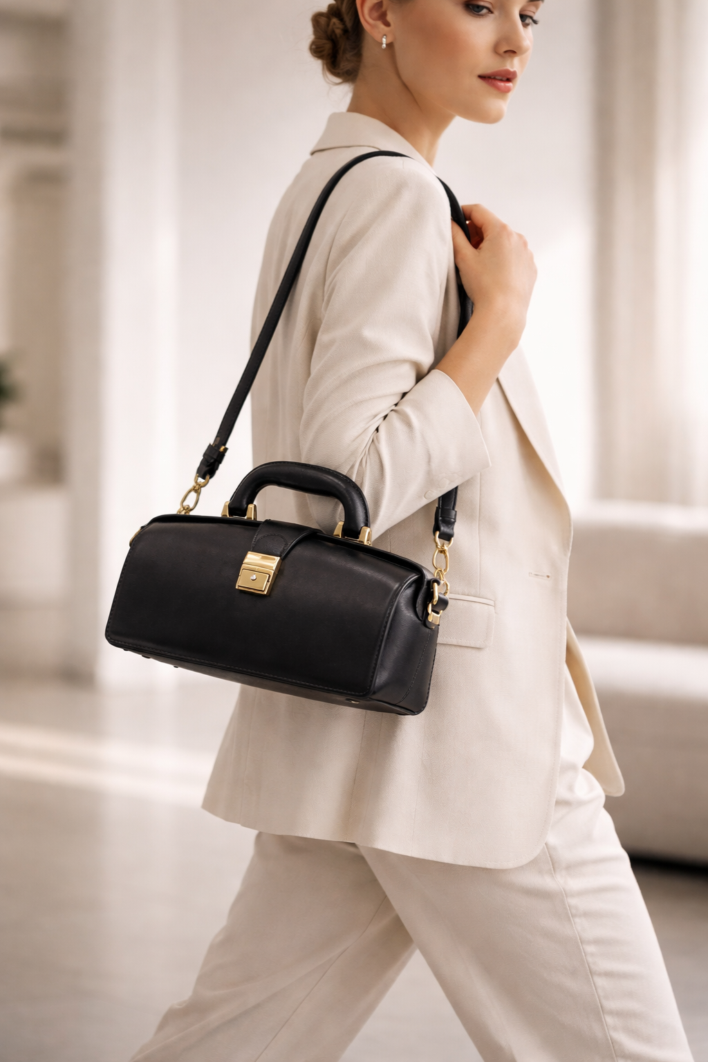 Sac à Main Cuir Pleine Fleur Contemporain vue 15 - Sakiwé