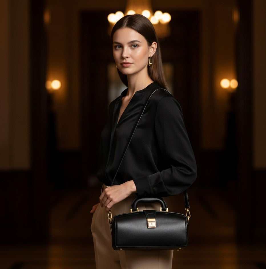 Sac à Main Cuir Pleine Fleur Contemporain vue 12 - Sakiwé