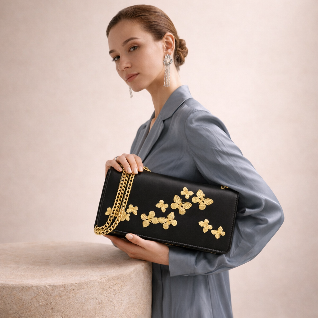 Sac à Main Cuir Pleine Fleur Rectangulaire vue 8 - Sakiwé