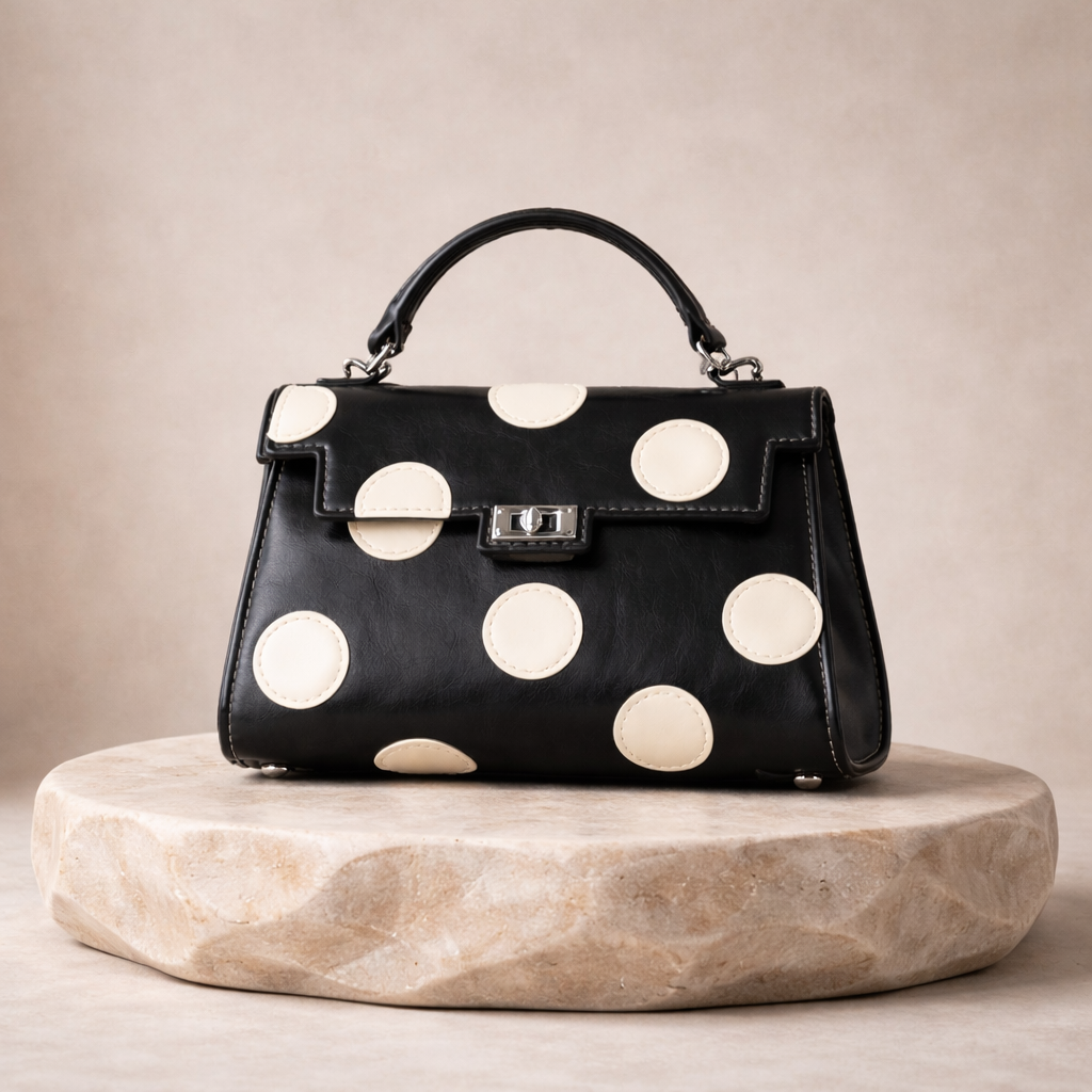 Sac à main design à pois _ SAKIWE