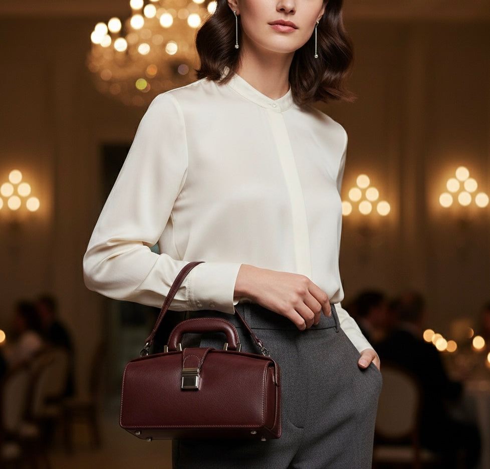 Sac à Main Cuir Pleine Fleur Contemporain vue 9 - Sakiwé