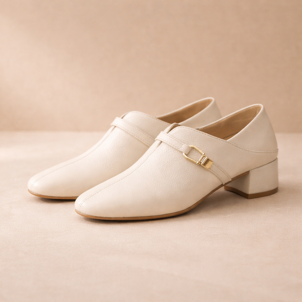 Escarpins à Talon carré Bas – Élégance et Confort Style "monk strap"