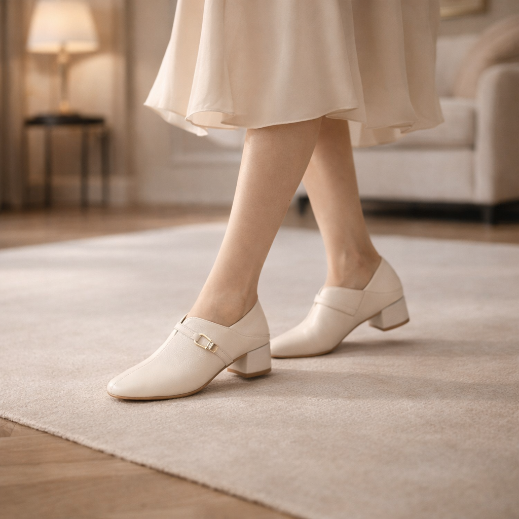 Escarpins à Talon carré Bas – Élégance et Confort Style "monk strap"