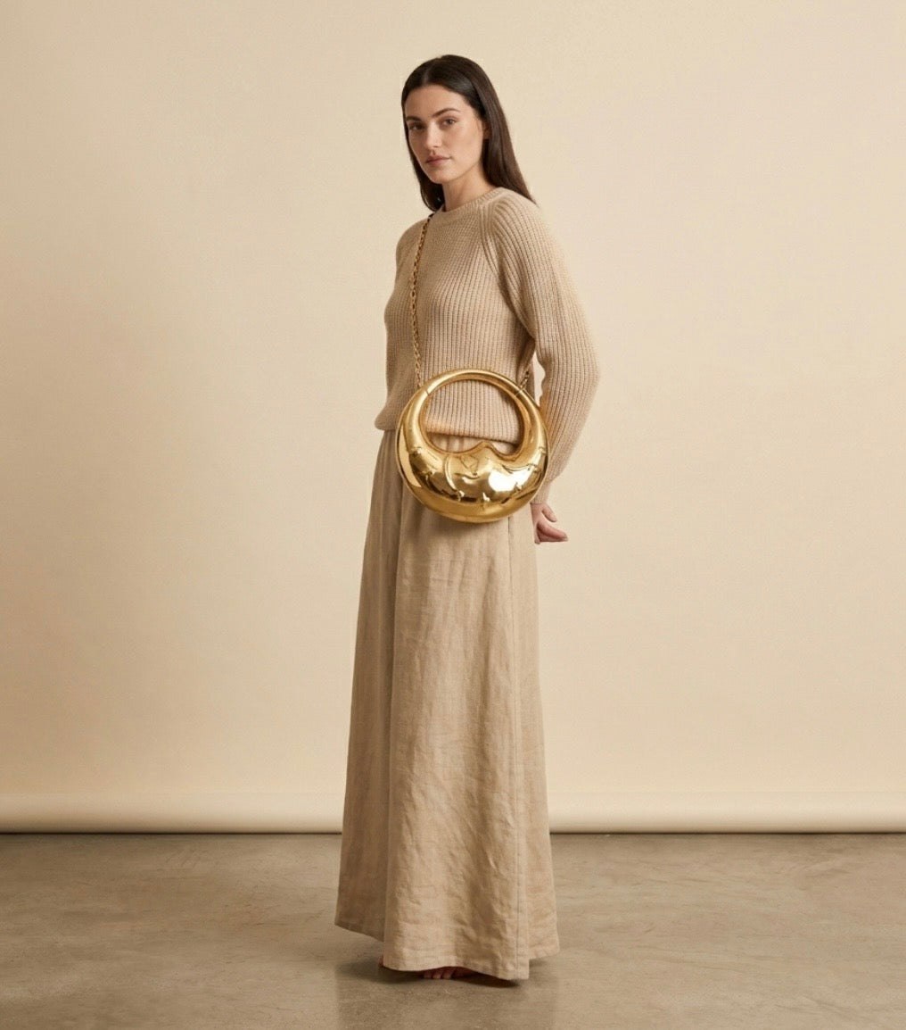 Sac à main UG Demi Lume doré effet miroir _ SAKIWE