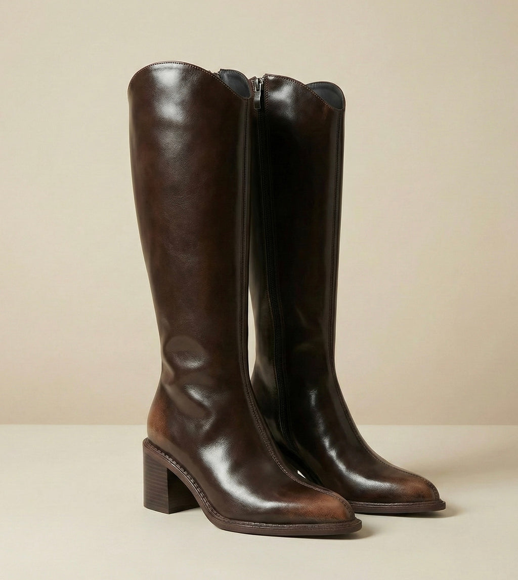 Bottes Cuir Patiné Cavalière Intemporelle vue 7 - Sakiwé