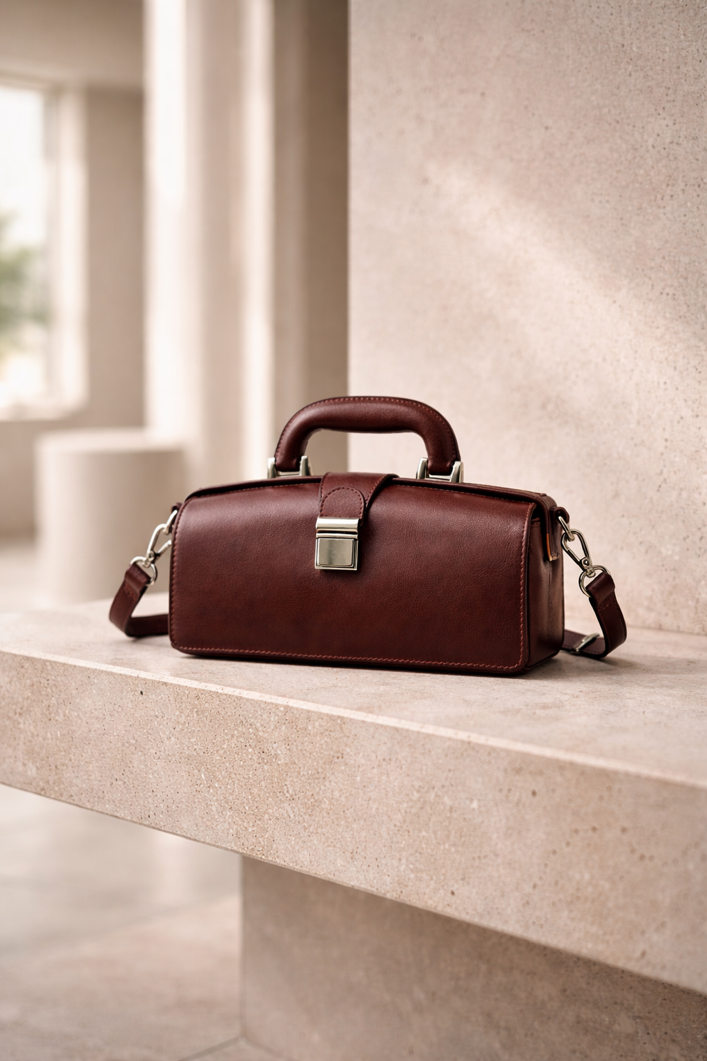 Sac à Main Cuir Pleine Fleur Contemporain vue 10 - Sakiwé