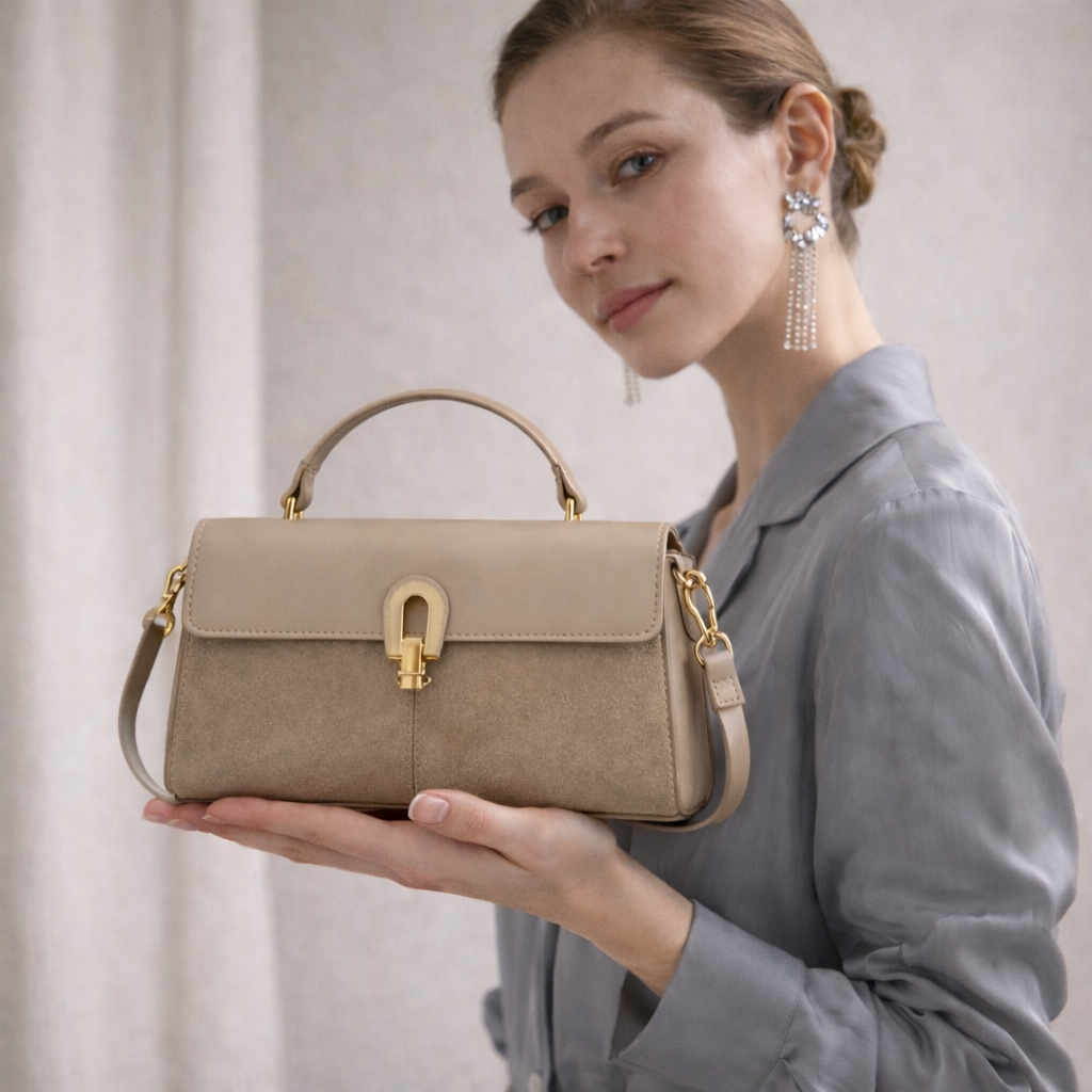 Sac à main Effet Velours Luxe _ SAKIWE