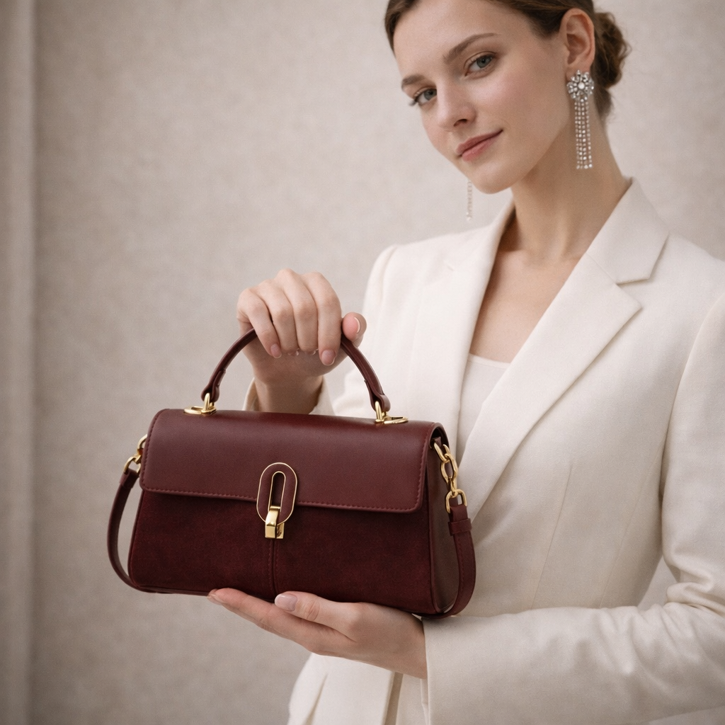 Sac à Main Cuir Pleine Fleur Daim vue 10 - Sakiwé