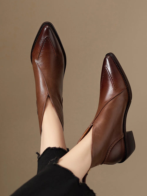 Bottes Cuir Intemporelles Femme vue profil - Sakiwé