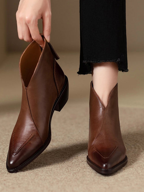 Bottes Cuir Intemporelles Femme vue face - Sakiwé