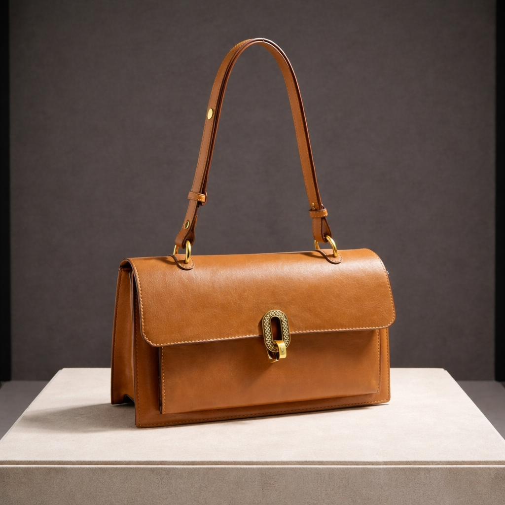 Sac à Main Cuir Pleine Fleur Signature porté - Sakiwé