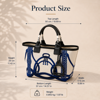 Sac en toile et cuir graphique Ahossi