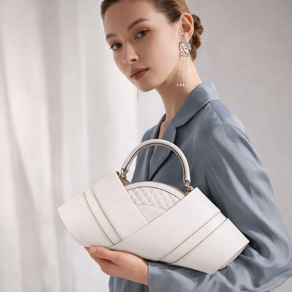 Sac à main blanc Aura _ SAKIWE