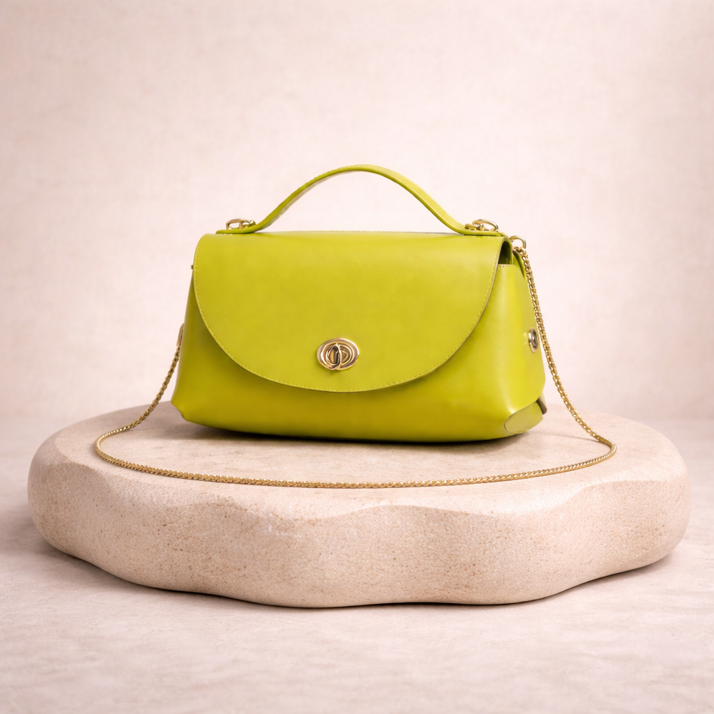 Sac à Main Cuir Pleine Fleur Signature vue face - Sakiwé