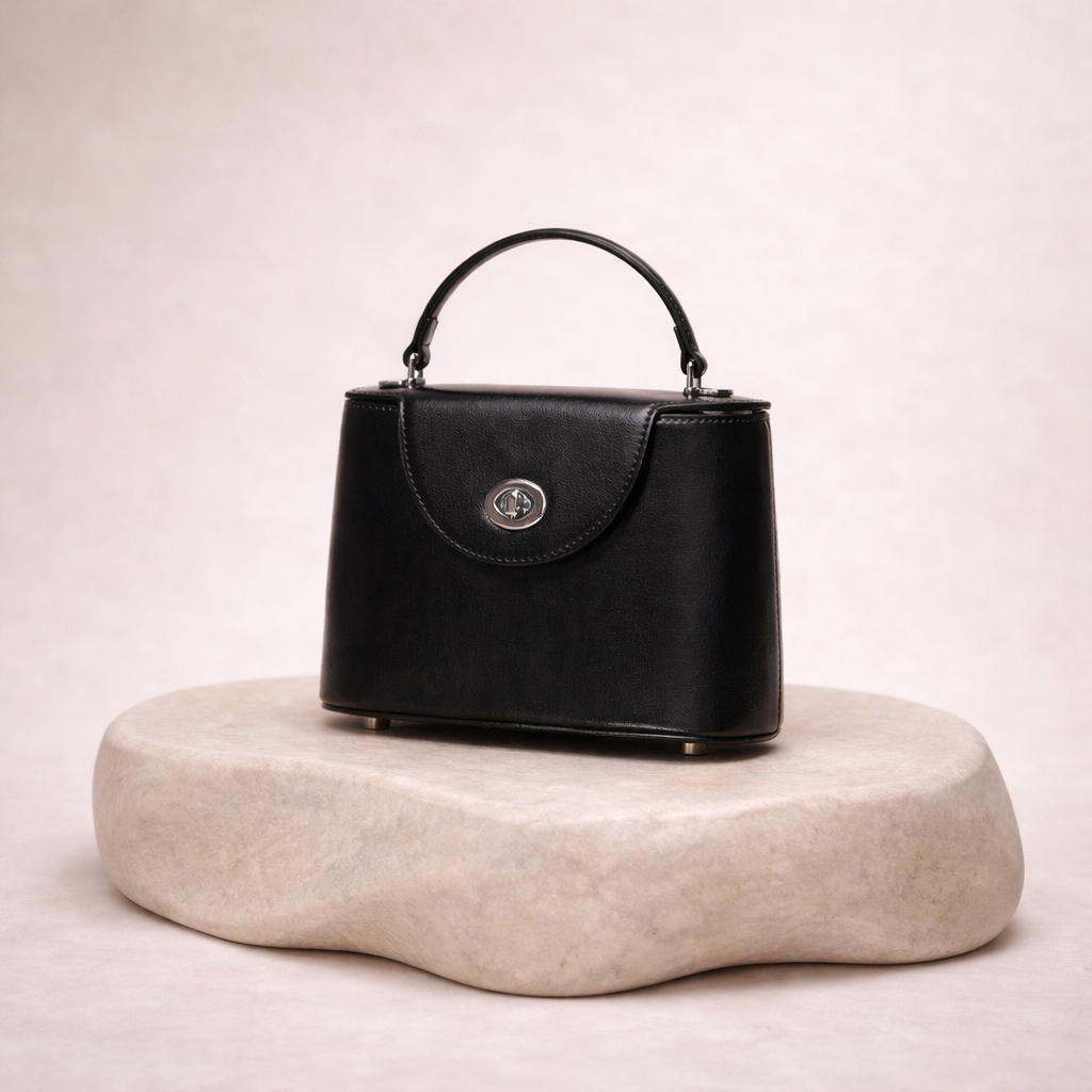 Sac à main Vanity Cuir Lisse Bordeaux _ SAKIWE