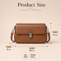 Sac baguette en similicuir - Product Size : 26 x 6 x 13 cm, 510 g