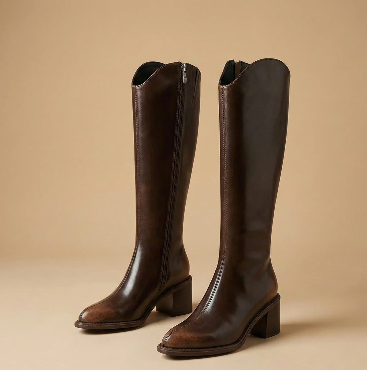 Bottes Cavalières Aspect Patiné — vue 8