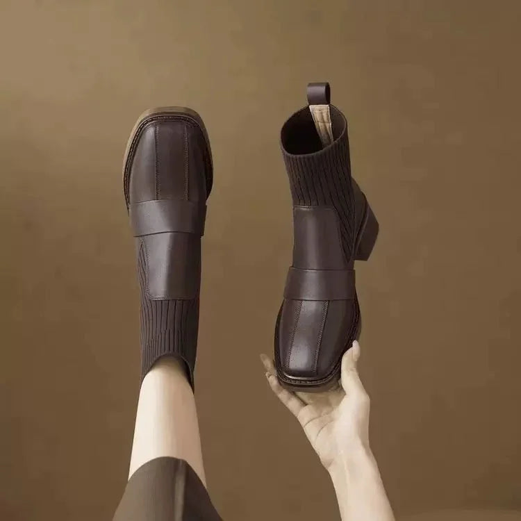 Bottines Talon Carré Détail Mors — vue 4