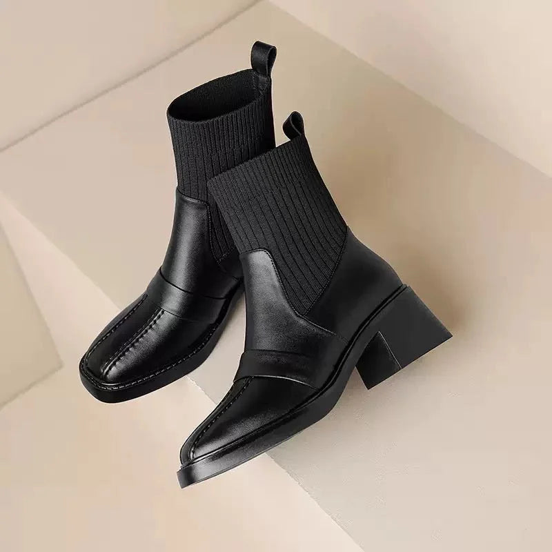 Bottines Talon Carré Détail Mors — vue 5