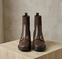 Bottines Talon Carré Détail Mors — vue 6