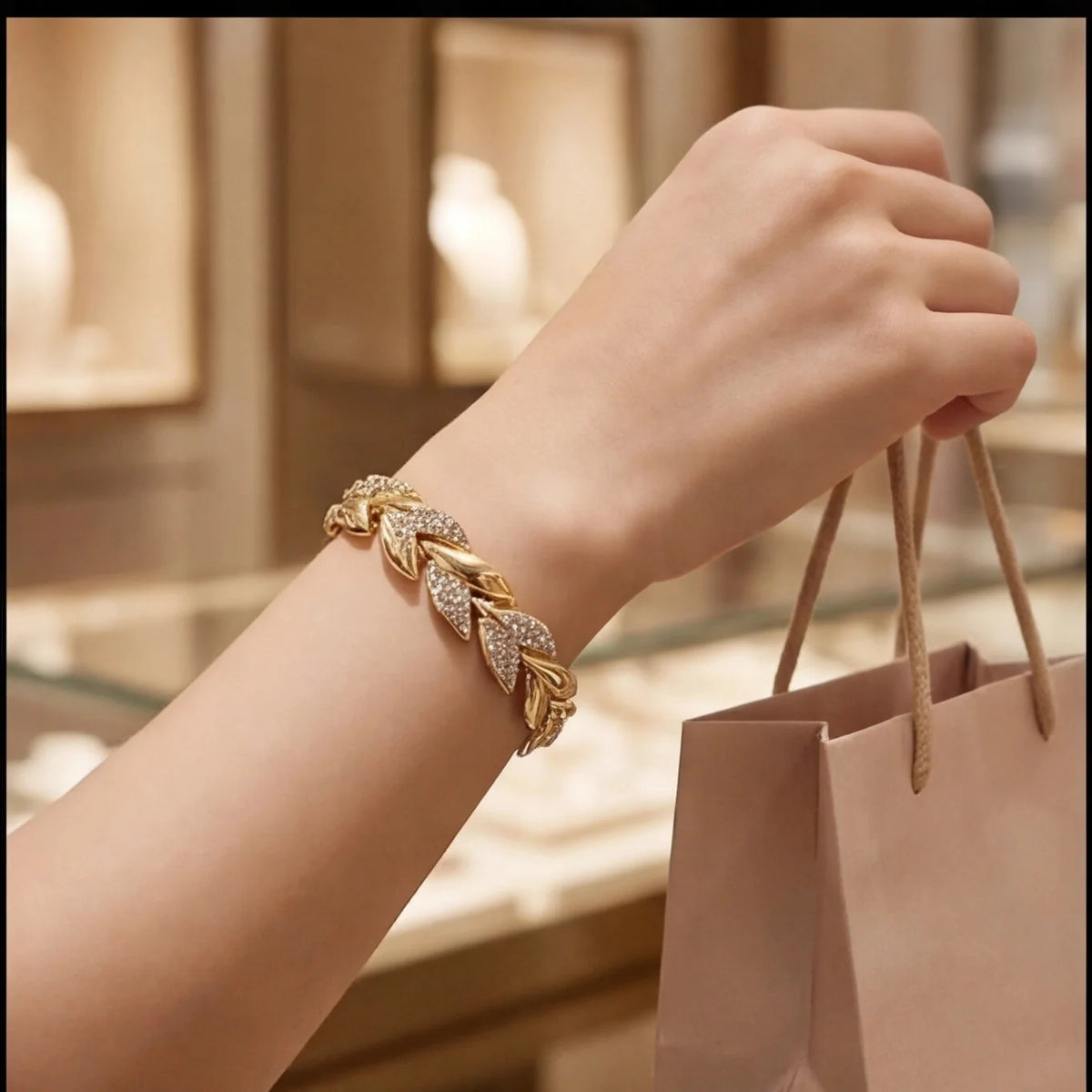 Bracelet Tressé Cuir Noir — vue 4