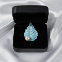 Broche Motif Feuille Dorée — vue 1