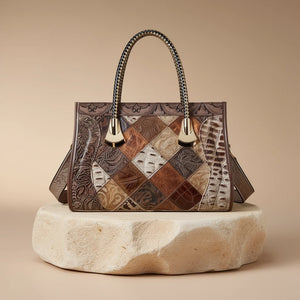 Cabas Patchwork Imprimé Exotique — vue 1