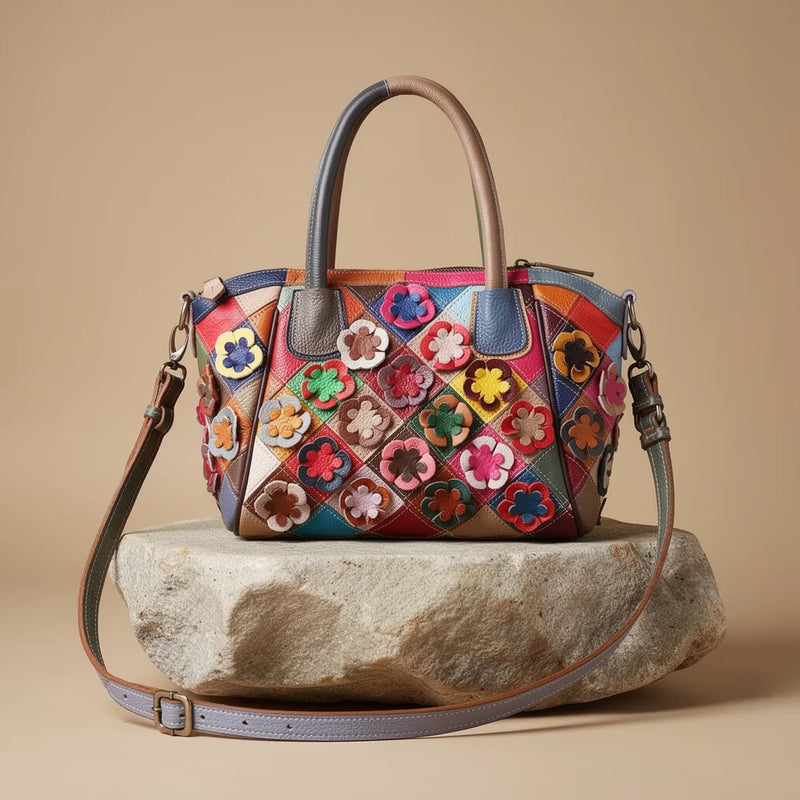 Cabas Patchwork Motifs Floraux — vue 1
