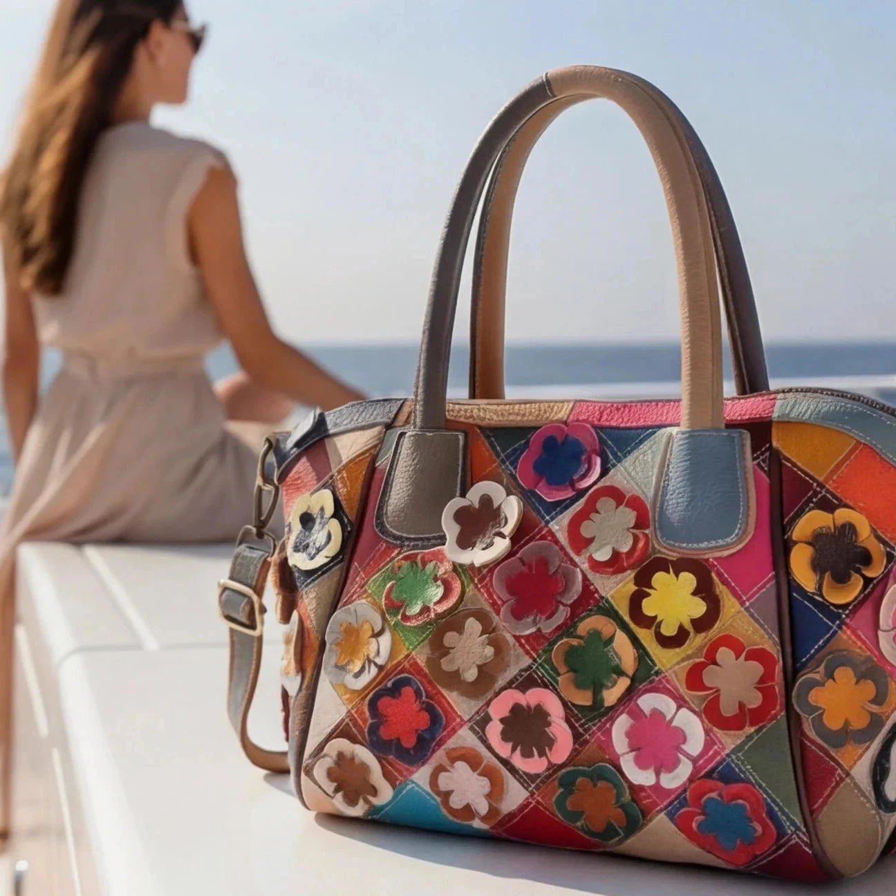 Cabas Patchwork Motifs Floraux — vue 5 Image