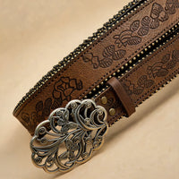 Ceinture SAKIWE détail texture cuir noir