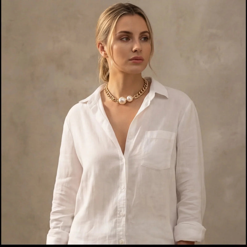 Collier Duo de Perles Minimaliste — vue 5