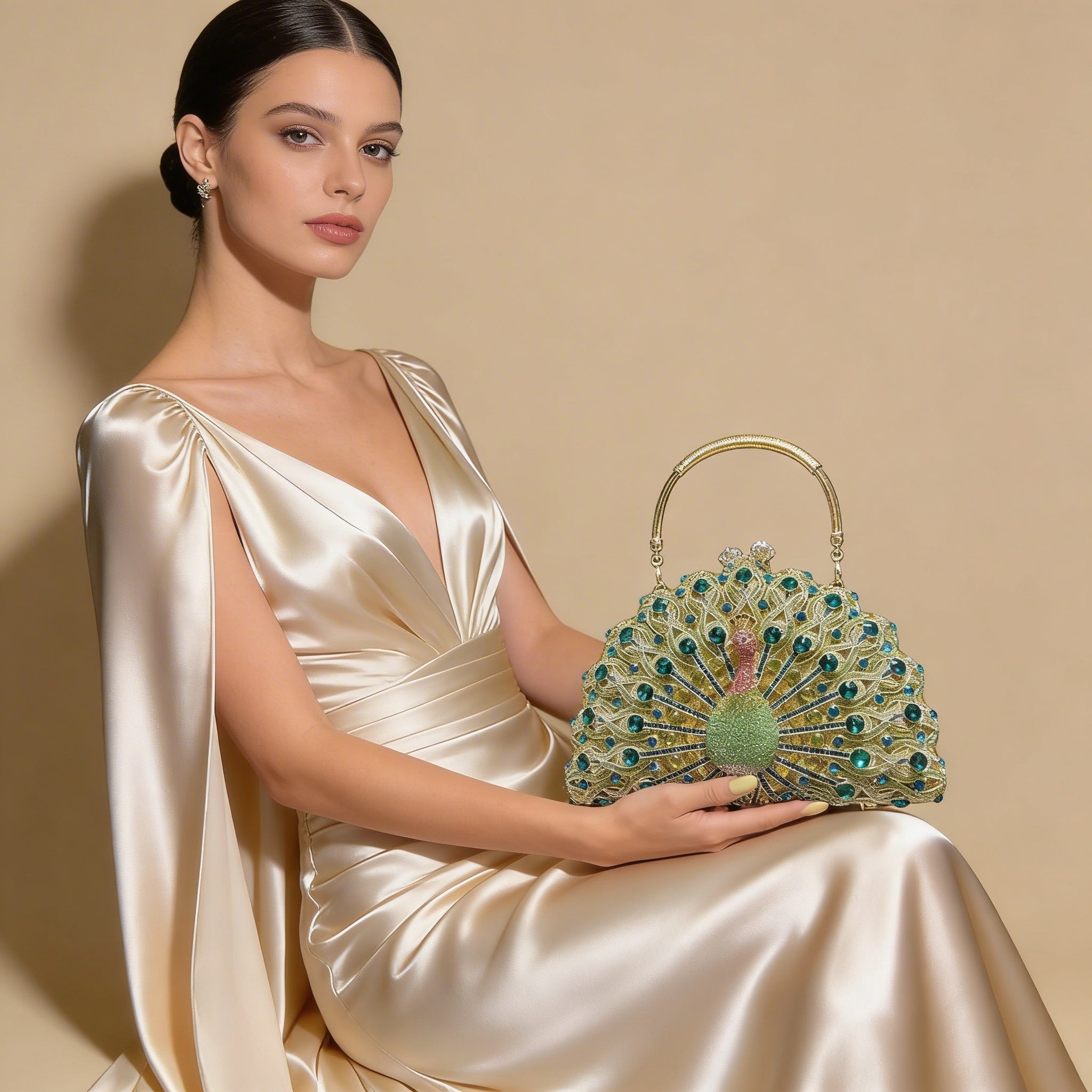 Sac à main cuir soirée vue profil - Sakiwé