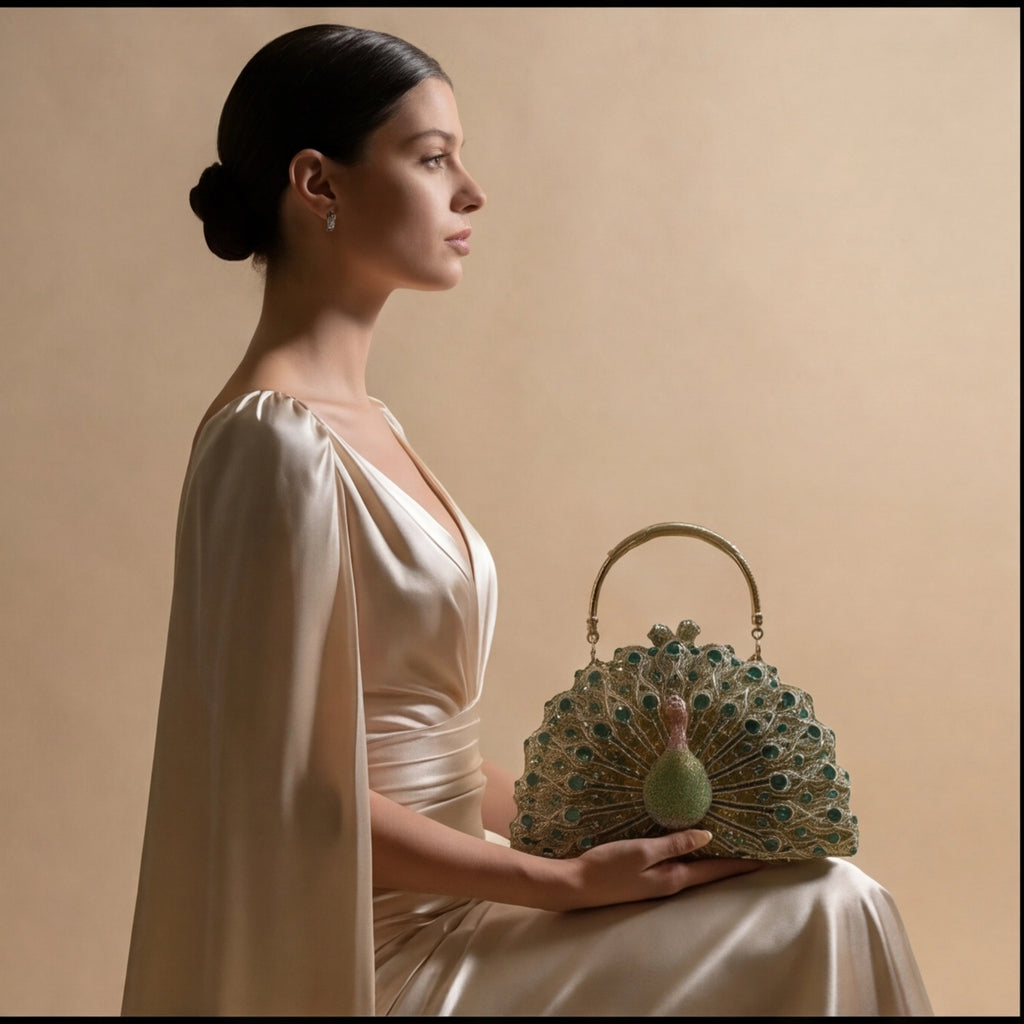 Sac à main cuir soirée vue dos - Sakiwé