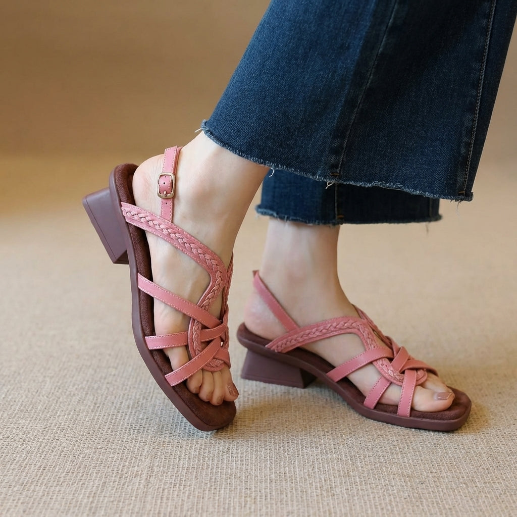 Sandales Cuir Confort Licarettte vue dos - Sakiwé