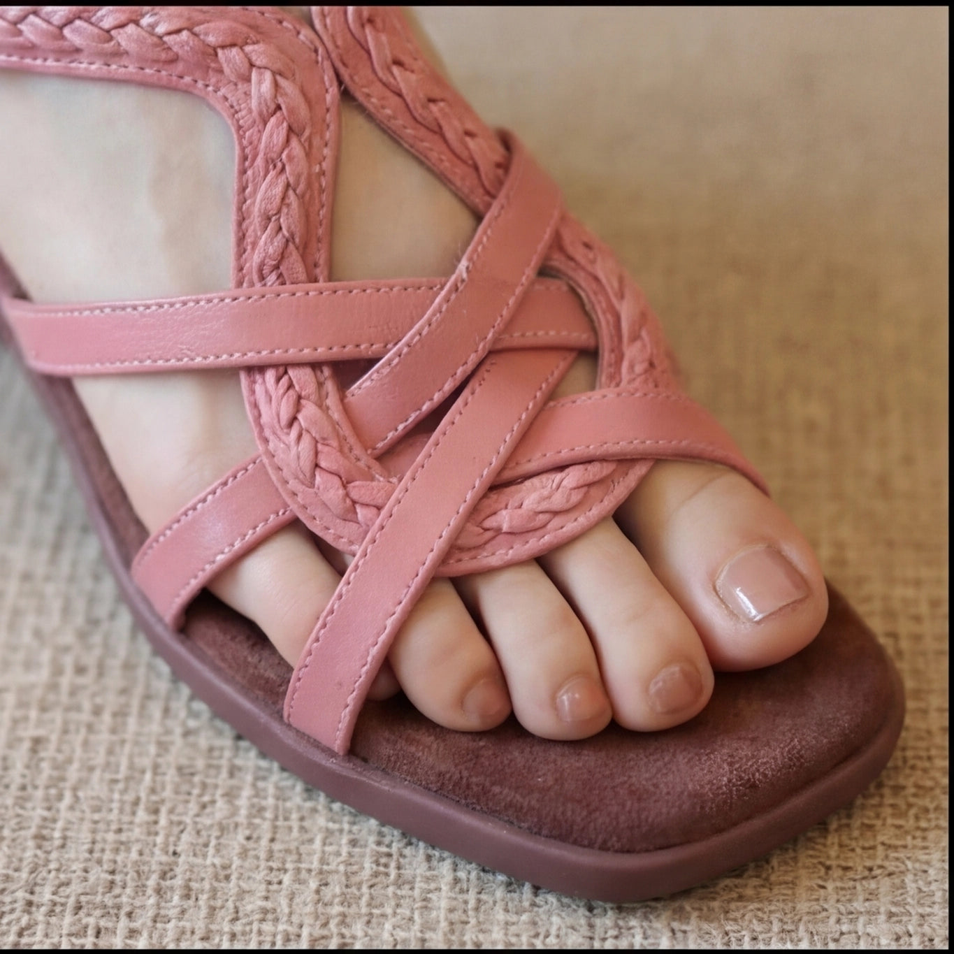 Sandales Cuir Confort Licarettte porté - Sakiwé