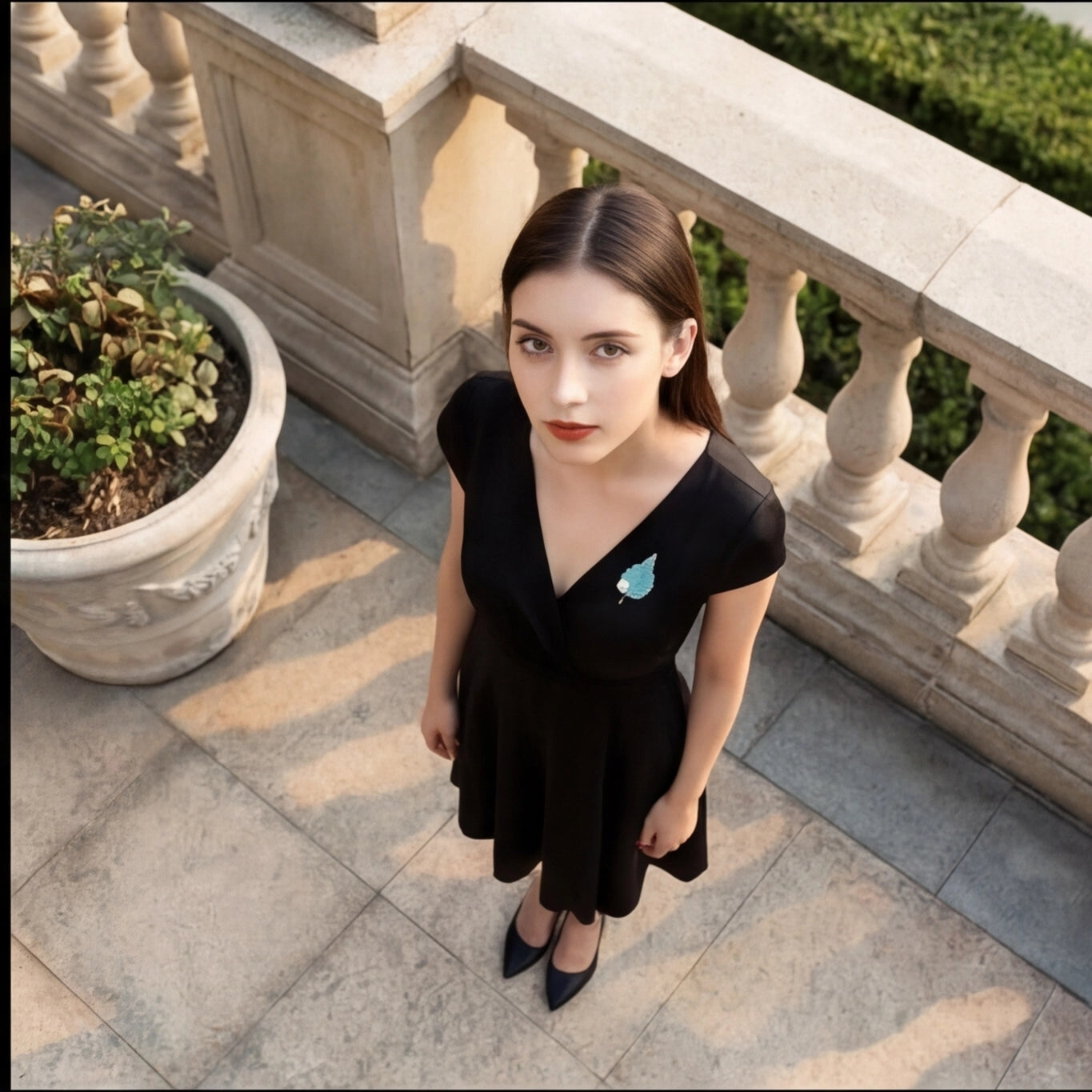 Broche Cuir Faite Main porté - Sakiwé