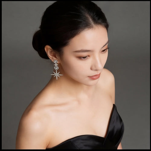 Boucles d'Oreille Cuir Minimaliste vue profil - Sakiwé