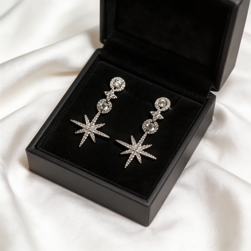 Boucles d'Oreille Cuir Minimaliste vue face - Sakiwé