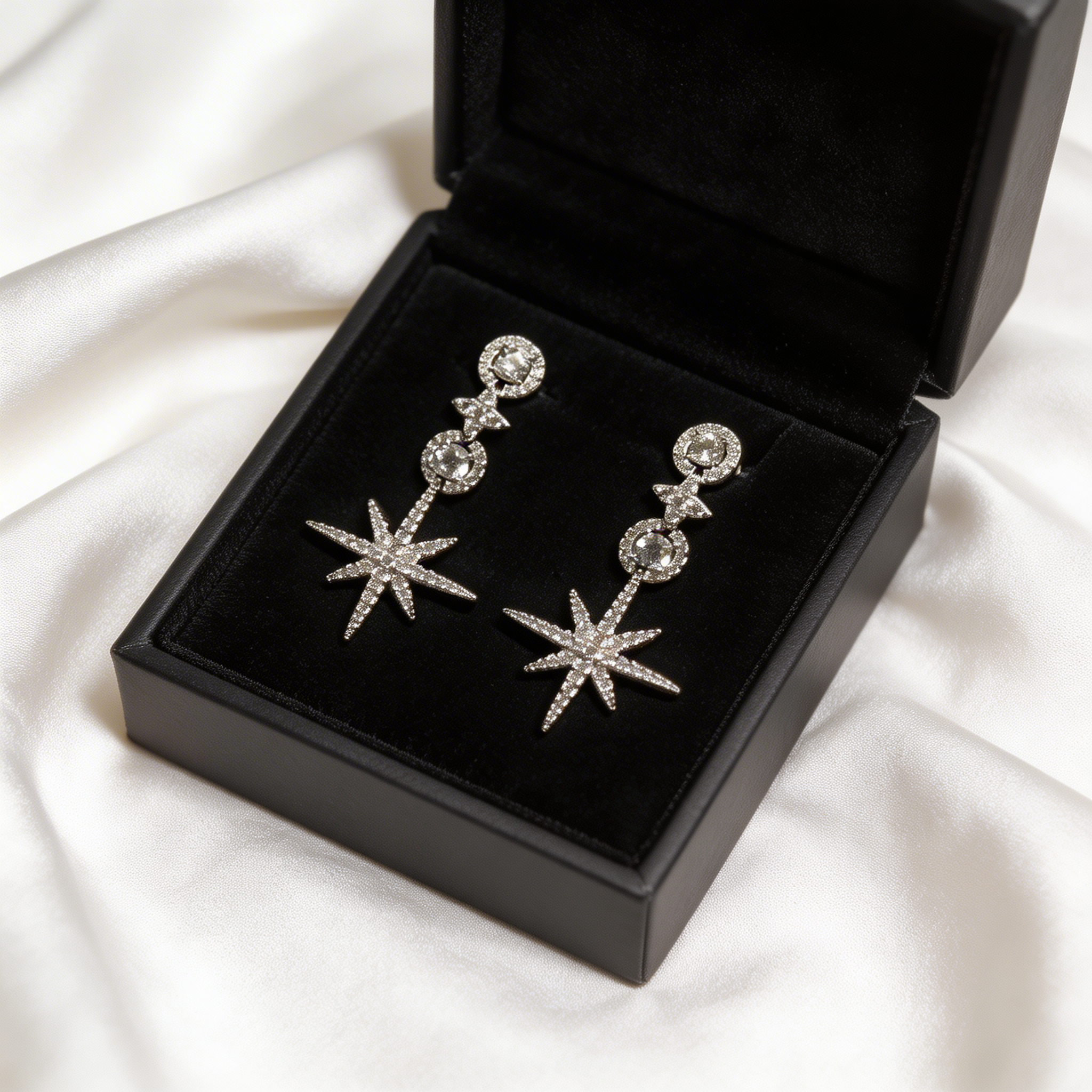 Boucles d'Oreille Cuir Minimaliste vue face - Sakiwé