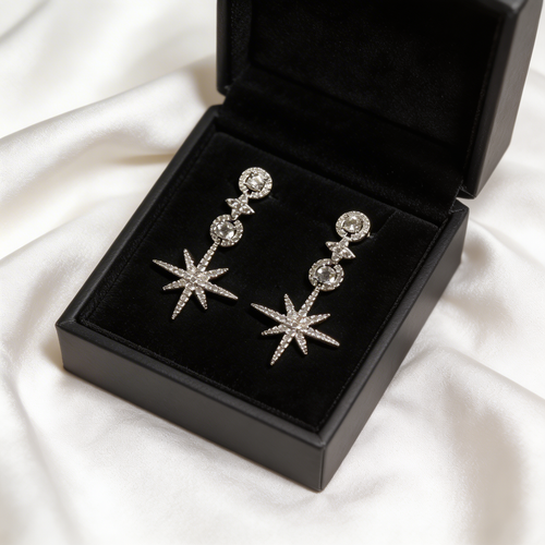 Boucles d'Oreille Cuir Minimaliste vue face - Sakiwé