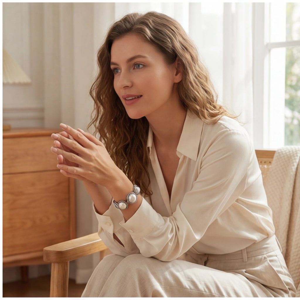 Bracelet Cuir Perla Femme vue dos - Sakiwé