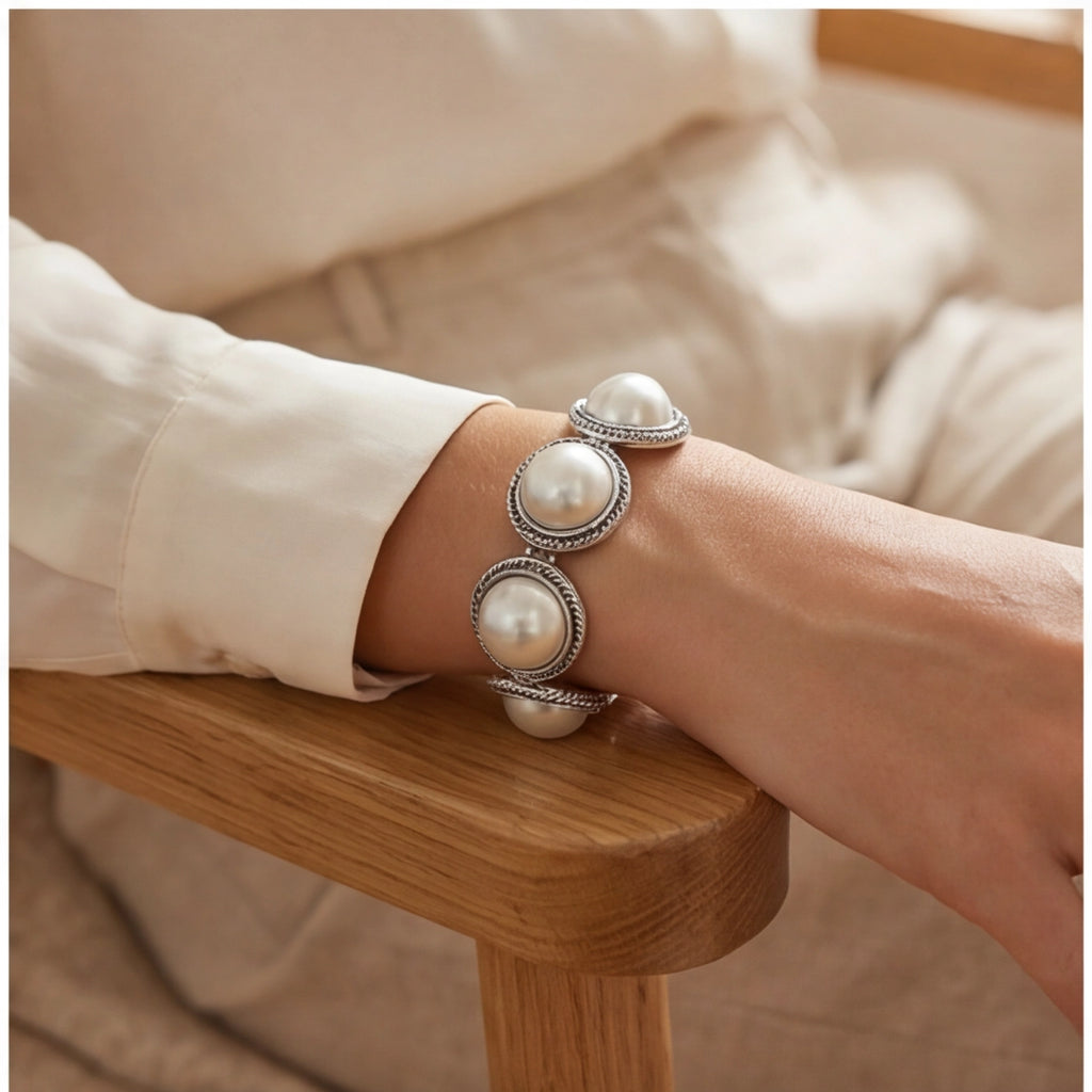 Bracelet Cuir Perla Femme vue profil - Sakiwé