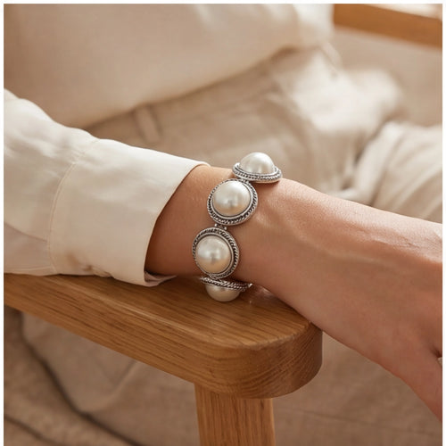 Bracelet Cuir Perla Femme vue profil - Sakiwé