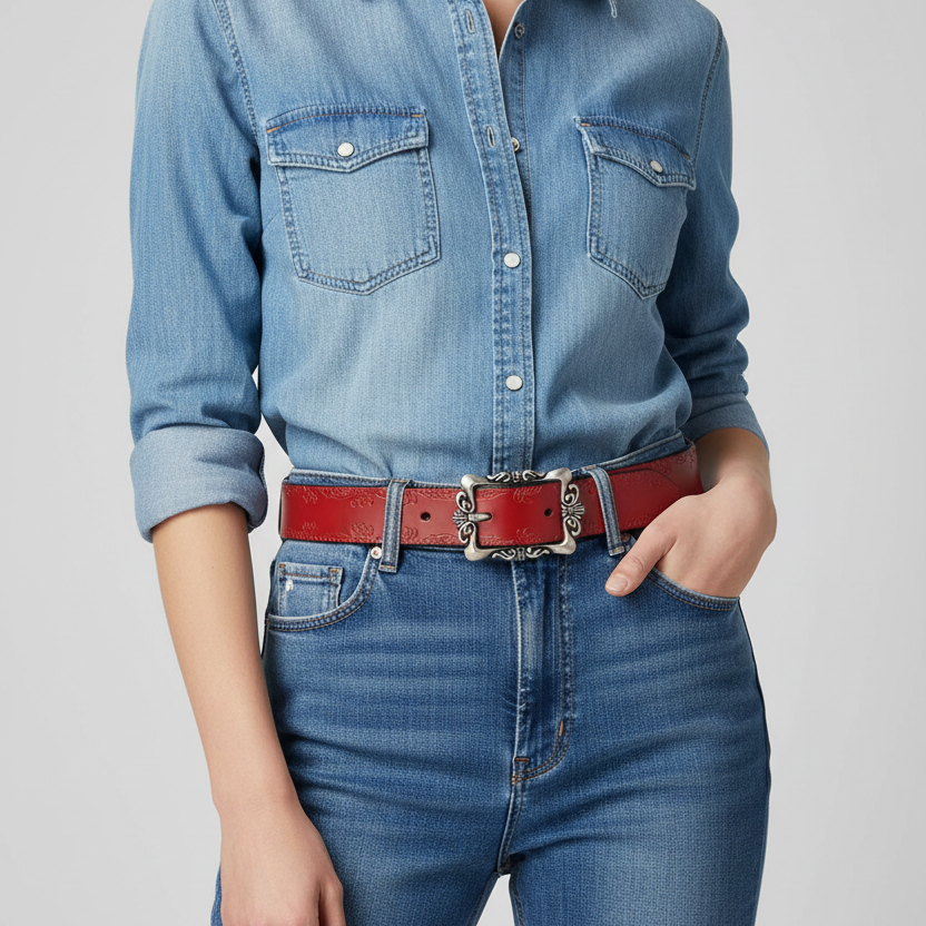 Ceinture boucle sculpturale