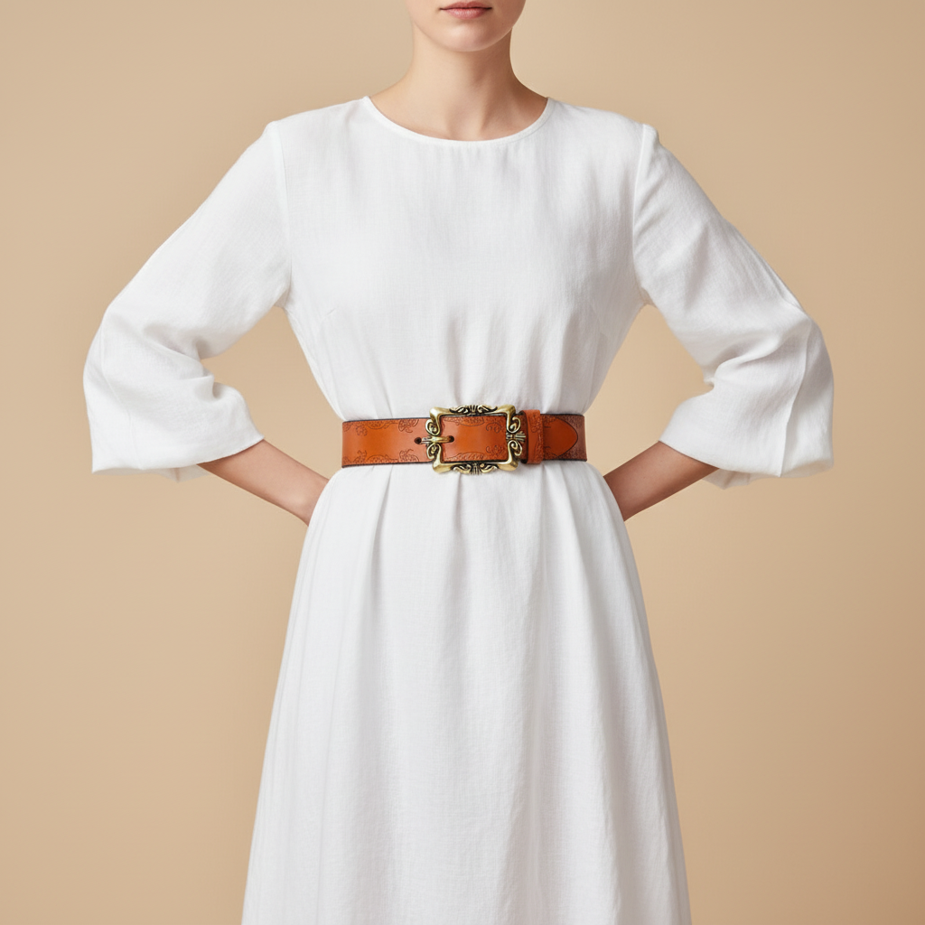 Ceinture boucle sculpturale