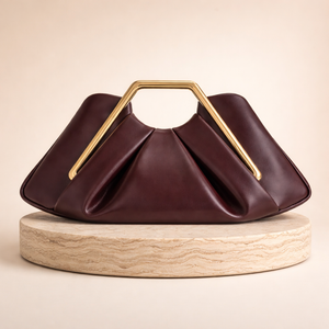 Pochette compacte effet cuir