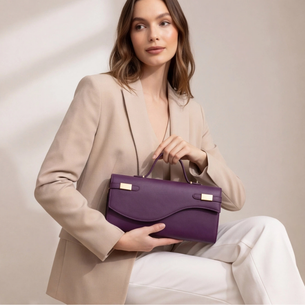 Pochette soiree fermoir signature